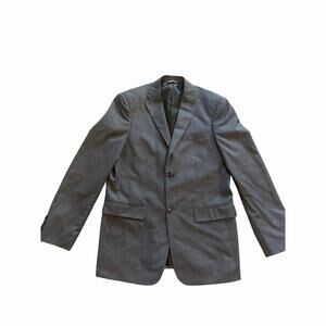 Perry Ellis Black Striped 2-Button Blazer Jacket Sports Coat Men's Size 40R